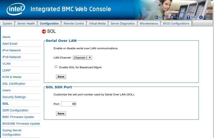 BMC SSH SOL Activation